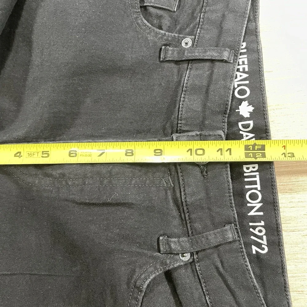 Buffalo David Bitton Driven-X Relaxed Straight Stretch Jeans Black 36x34